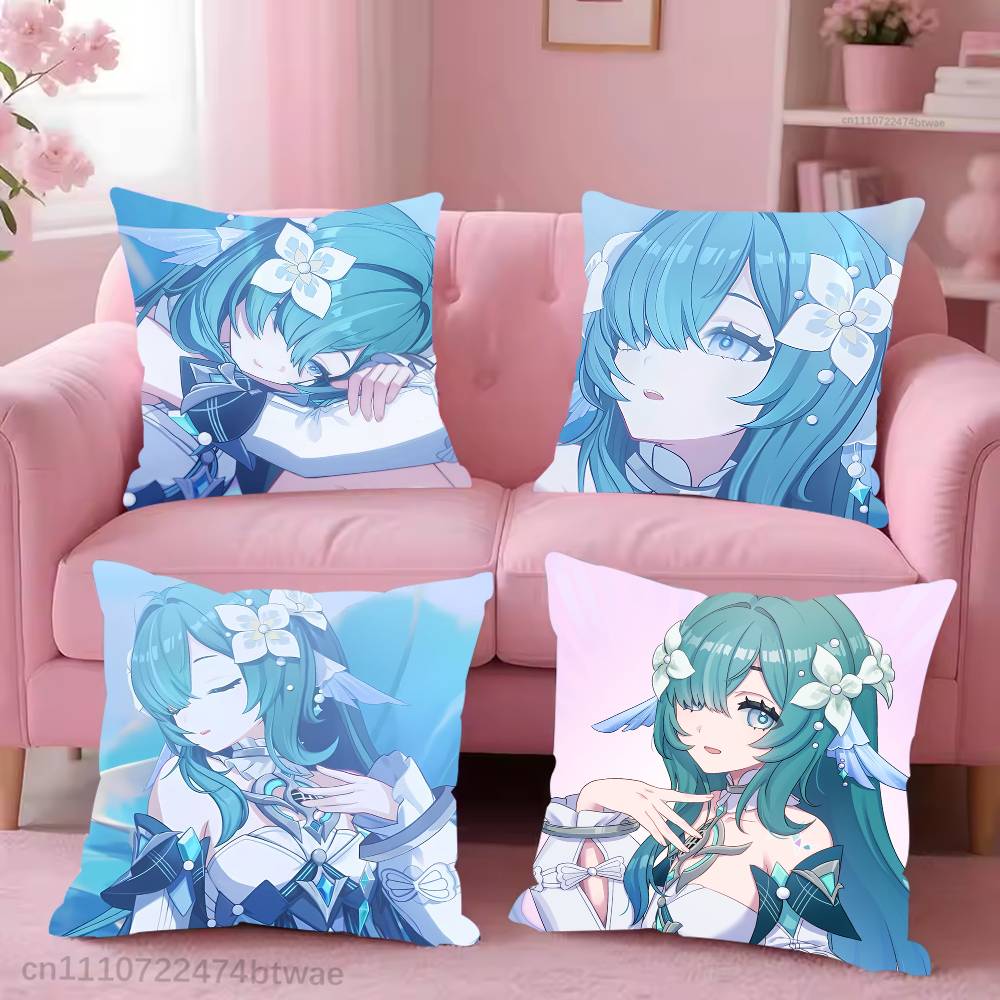 Home.Textiles Cushion - Genshin Imapct 7.1 Vodyanitsa 枕カバー リビングルーム