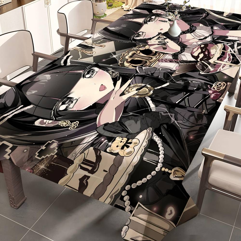 Home Textiles Today News - ジライケイ ファッション 美少女テーブルクロス 防水 防汚 パーティーデコレーション