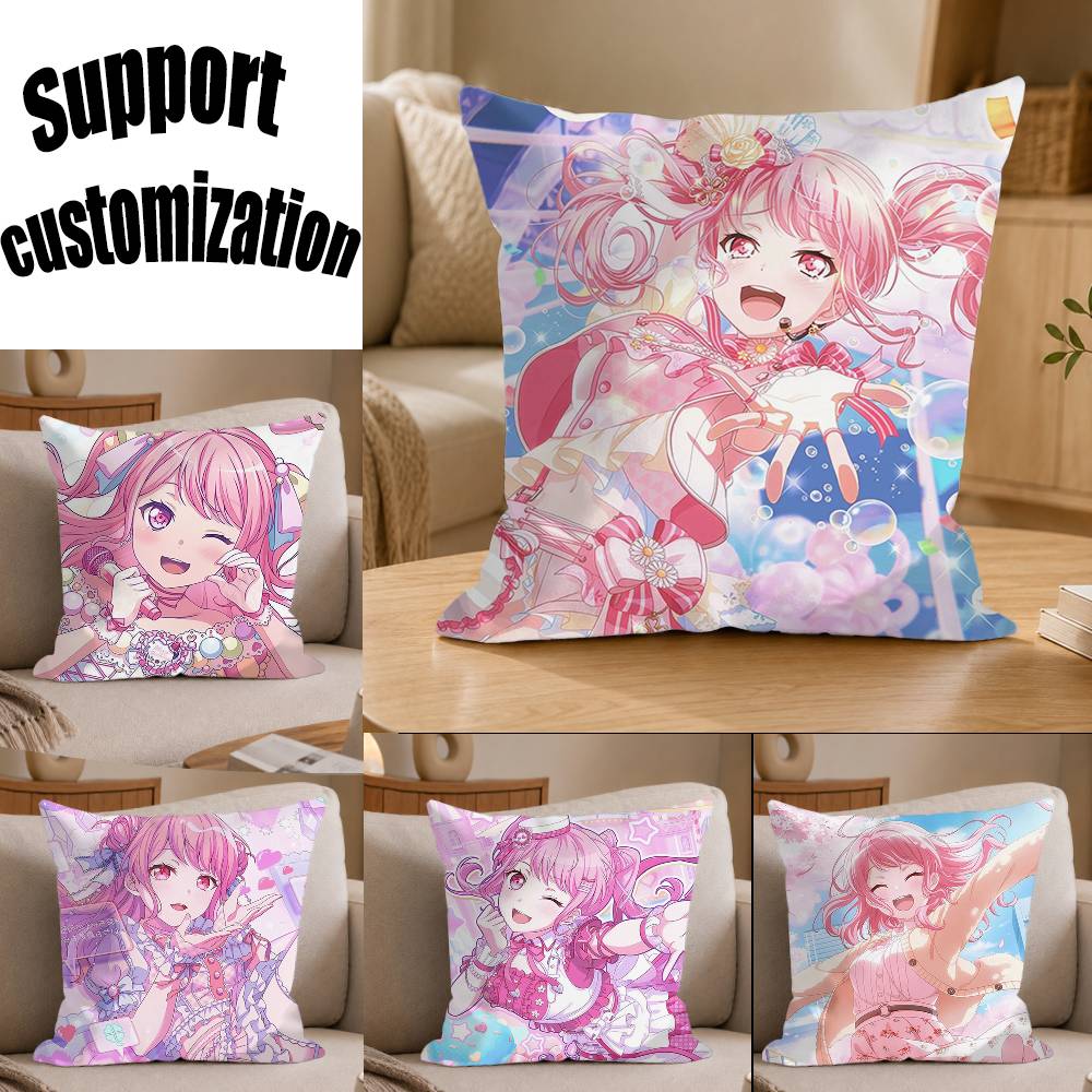 Aya Home Textiles - ピンクアイドルクイーン M-マルヤマアヤ BDG スクエアソファ枕カバー無地リビングルームホームデコレーションクッションケース