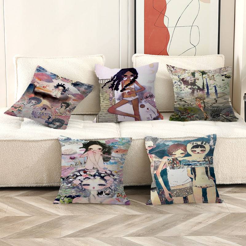 Aya Home Textiles - A-Aya Takano クッションカバー 車用スローピローケース ソファ 車用