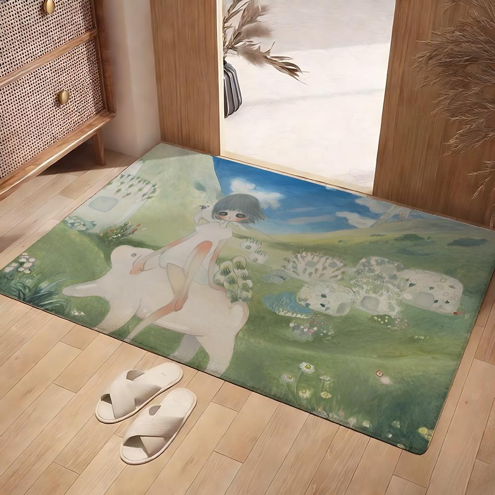 Aya Home Textiles - アヤ T-takano アートフロアマットソフトフランネルラグノンスリップ吸収マット浴室寝室家の装飾用