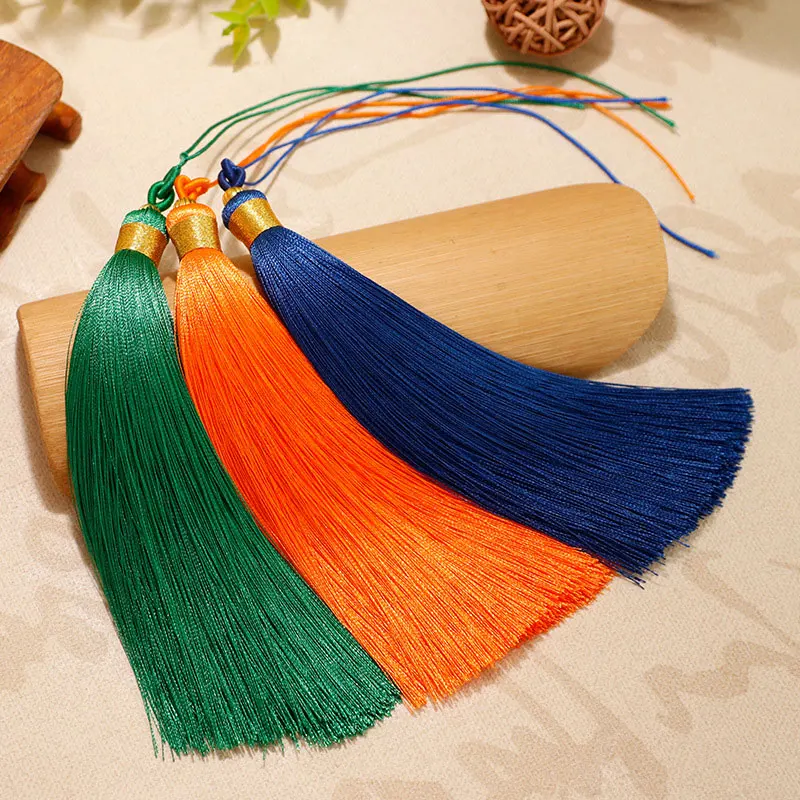 Home Textiles Designer - 手作りのシルクタッセル,13cm,1ピース,手作りの装飾,コード付きのソフトなタッセル,DIYデザイン用