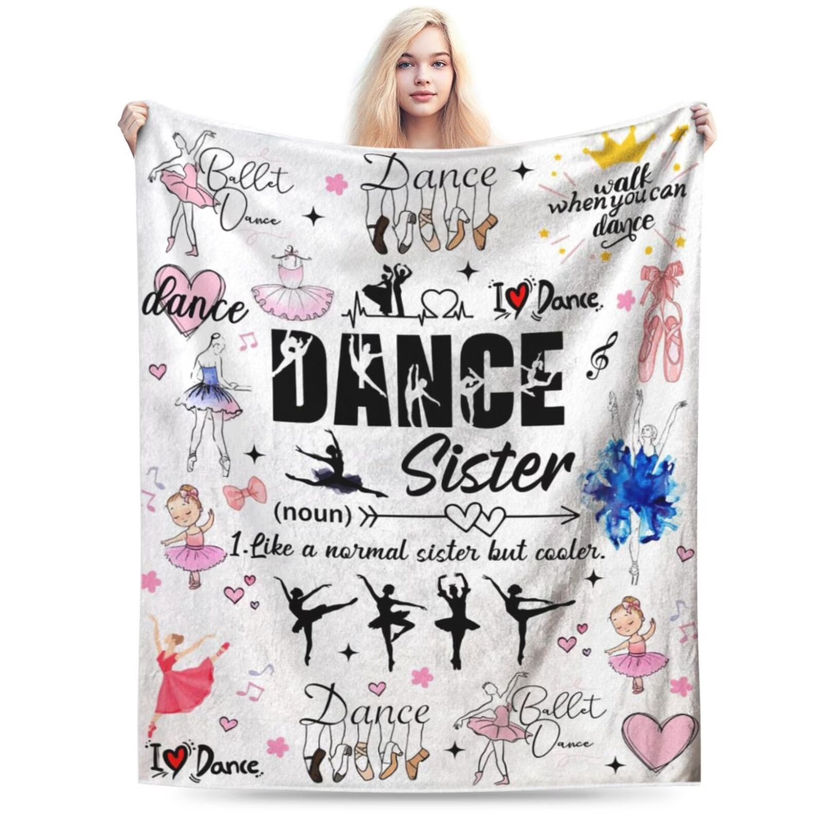 Home Textiles Definition - ダンスシスターディファインス バレエ愛好家向け 軽量フランネルスローブランケット 大人用