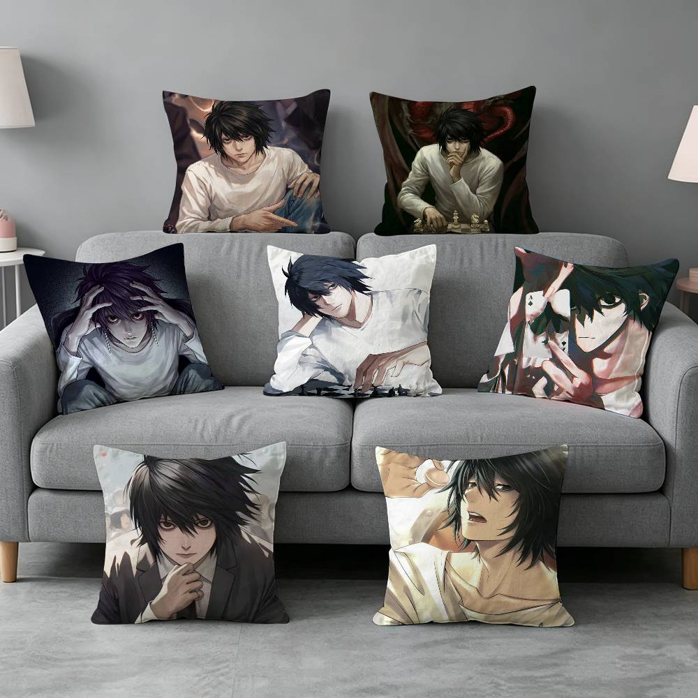 Home Textiles Definition - 漫画キャラクター L Lawliet 枕カバーギフト高精細デジタル印刷、驚くほど鮮やかなパターン家庭用。