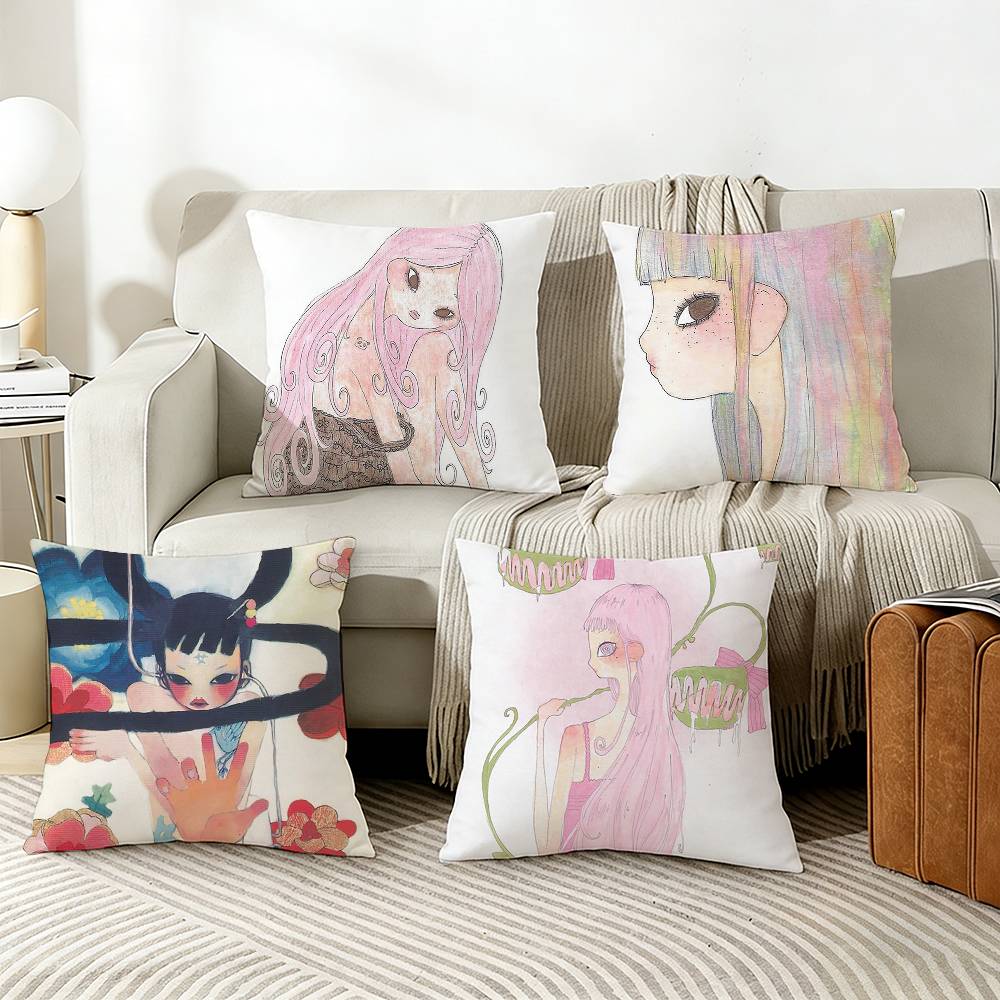 A-Aya T-Takano かわいい大きな目の女の子枕カバ - Aya Home Textiles のレビューと価格