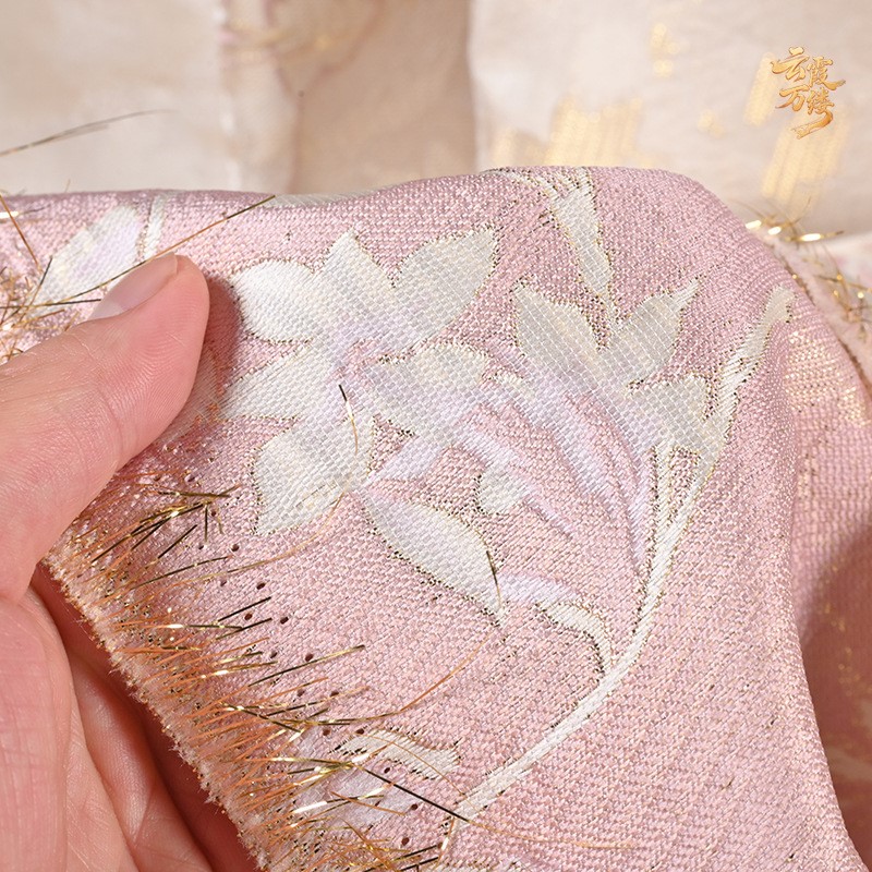 チャイナドレスや漢服用の中国風ピンクゴールドの大花柄レリーフ - Home Textiles Designer のレビューと価格