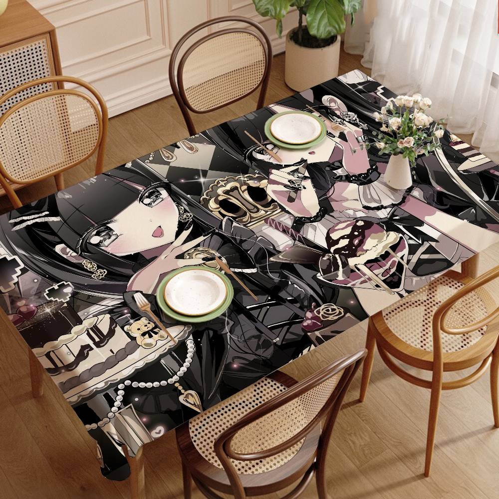 ジライケイ ファッション 美少女テーブルクロス 防水 防汚  - Home Textiles Today News のレビューと価格