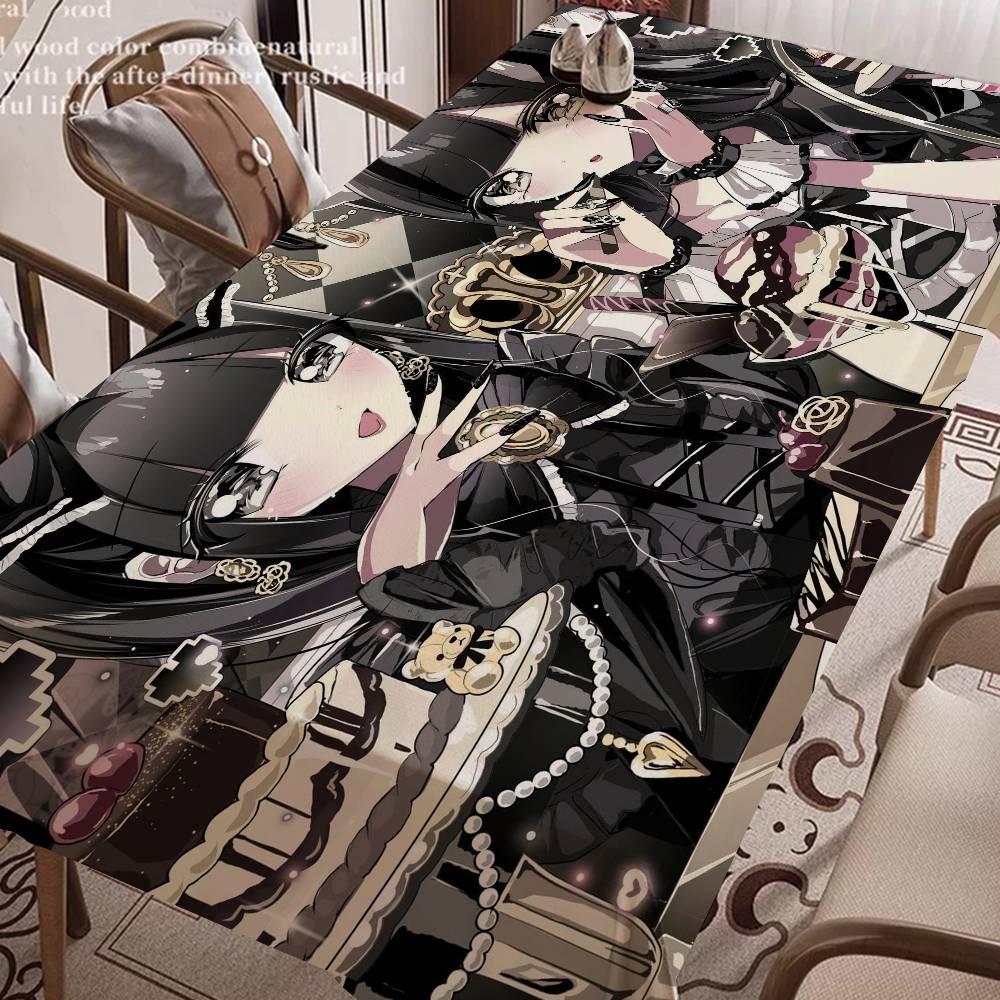 ジライケイ ファッション 美少女テーブルクロス 防水 防汚  - Home Textiles Today News のレビューと価格