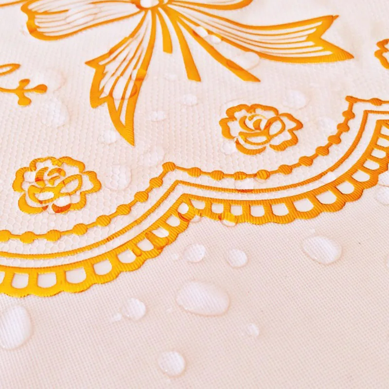 新しい PVC 楕円形防水テーブルクロスヨーロッパの古典的な - Home Textiles Today News のレビューと価格