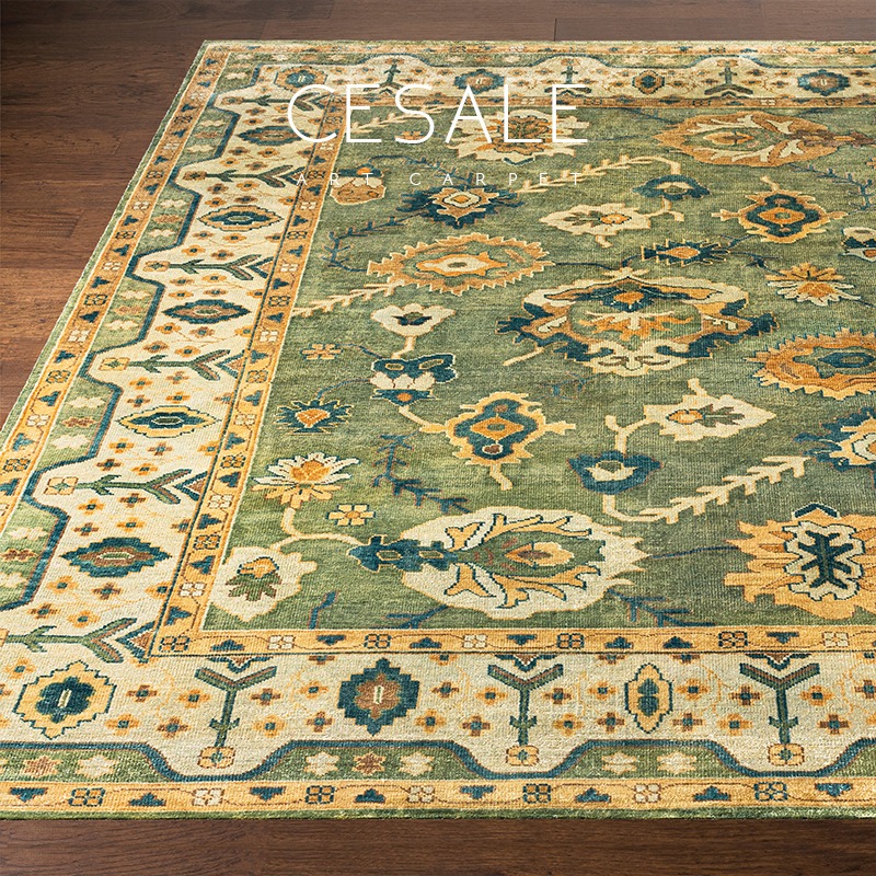 レトロなリビングルームカーペット、フランスの高級寝室用プラッ - Home Textiles France のレビューと価格