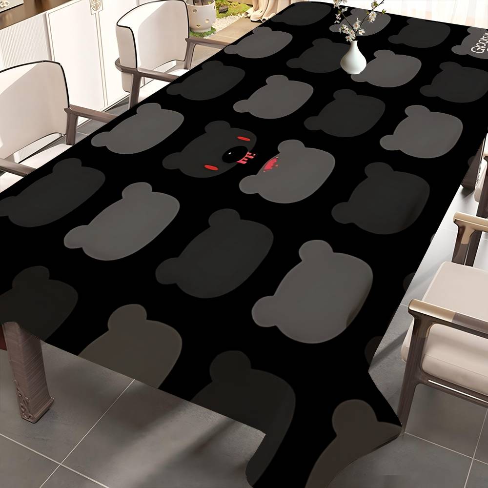 カートゥーンGグルーミーベアテーブルクロス ホームディナーパ - Home Textiles Today News のレビューと価格