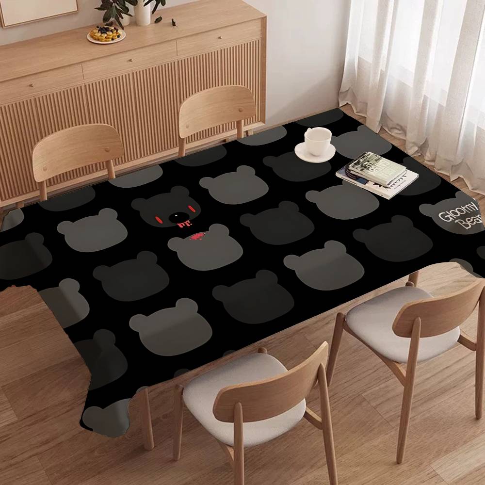 カートゥーンGグルーミーベアテーブルクロス ホームディナーパ - Home Textiles Today News のレビューと価格