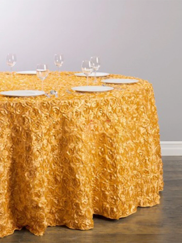 3D バラの花びらテーブルクロスカーペット結婚式パーティー宴 - Home Textiles Today News のレビューと価格