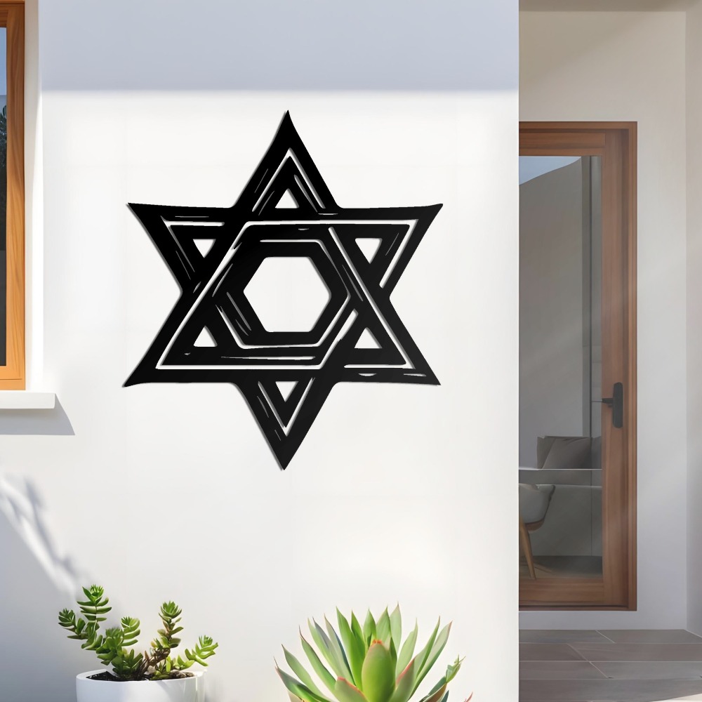CIFBUY 鉄製ウォールアート ダビデの星 メタル彫刻 壁 - Home & Hotel Textiles Private Limited のレビューと価格