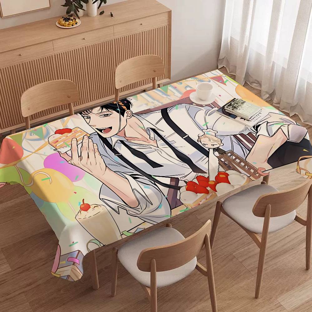 韓国風バラとシャンパン柄の長方形テーブルクロス、ファームハウ - Home Textiles Today News のレビューと価格
