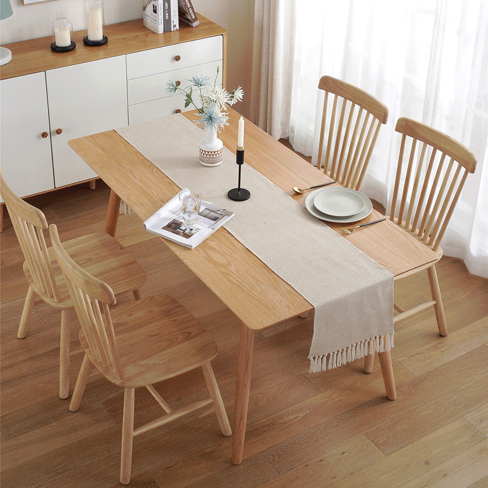 ヴィンテージ織りコットンリネンテーブルランナーカントリーウェ - Home Textiles Today News のレビューと価格