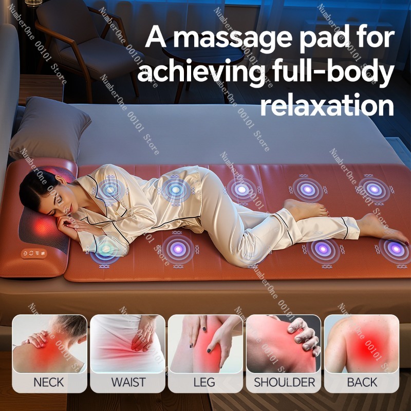 家庭用全身エアバッグマッサージマットレス、振動・加熱バックパ - Heated Pad Electric のレビューと価格