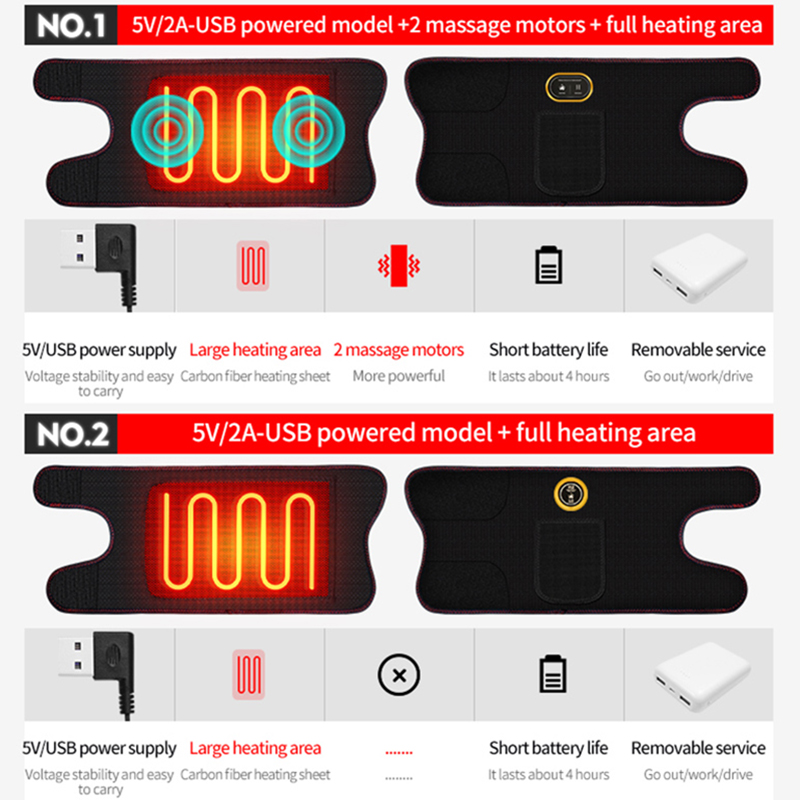 USB 電気加熱パッド 3 モード振動マッサージ上腕二頭筋リ - Heated Pad Electric のレビューと価格