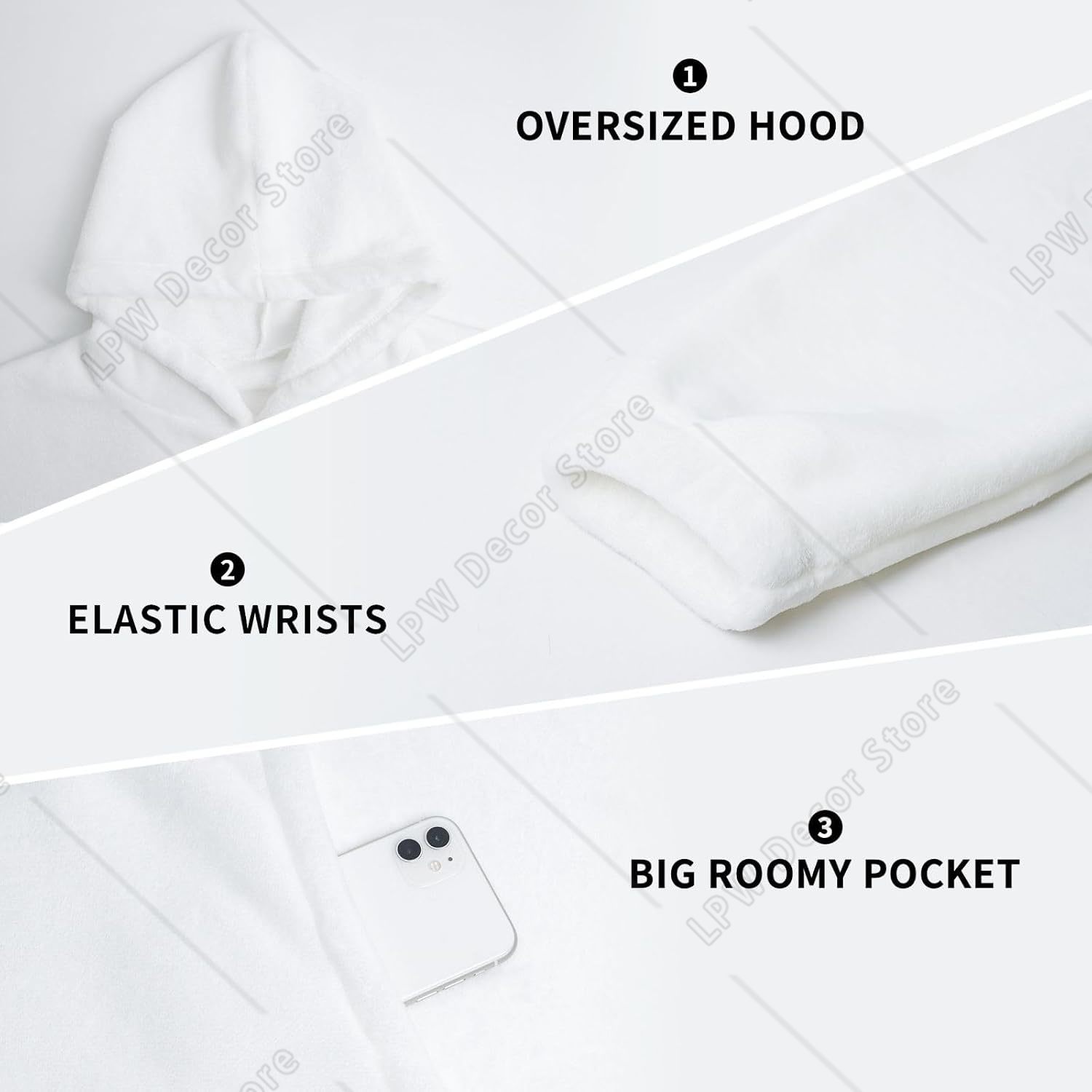 オーバーサイズフランネルウェアラブルブランケットフーディー  - Home Textiles Australia のレビューと価格