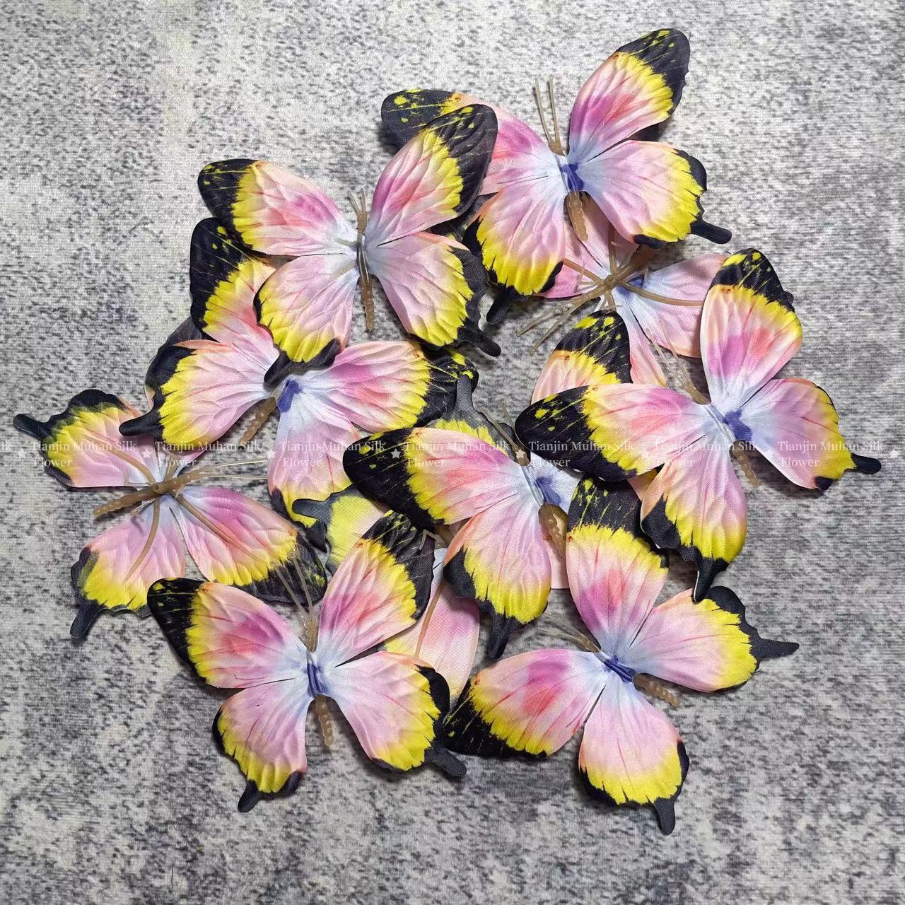9 個の大型バイオニック蝶人工蝶の花リアルなデザイン鮮やかな - Home Textiles Designer のレビューと価格