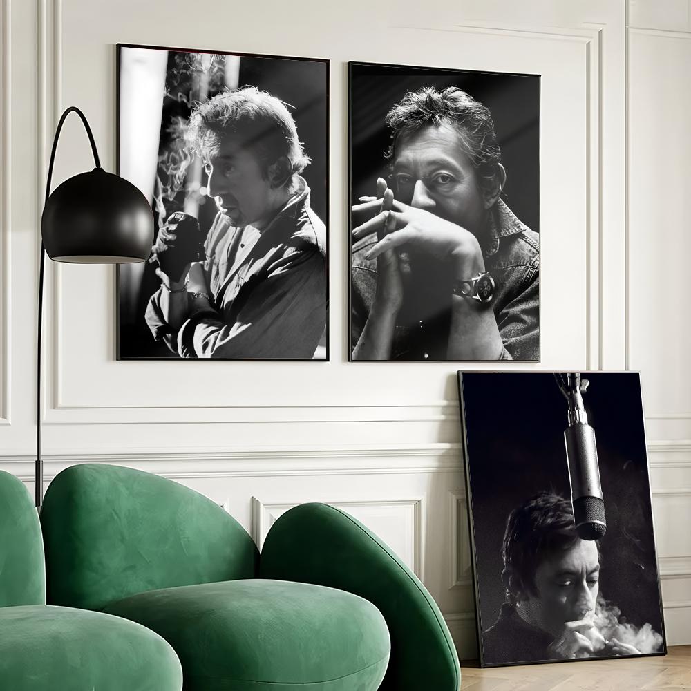 フランスの歌手 S-Serge Gainsbourg ポスタ - Home Textiles France のレビューと価格