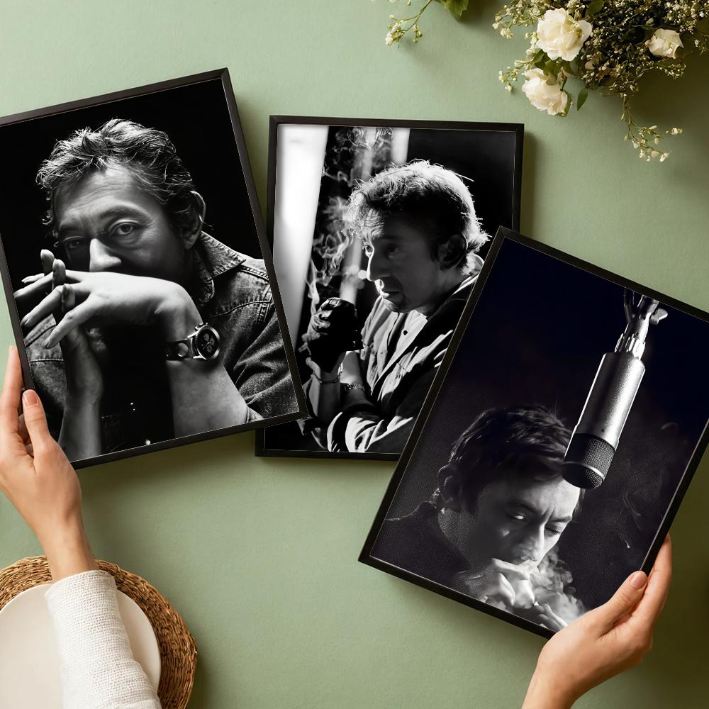 フランスの歌手 S-Serge Gainsbourg ポスタ - Home Textiles France のレビューと価格