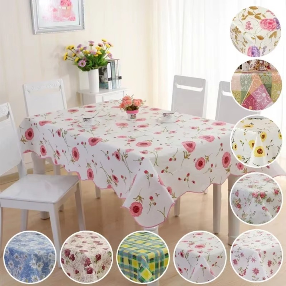 防水 PVC テーブルクロスホームコーヒーテーブルクロス耐油 - Home Textiles Today News のレビューと価格