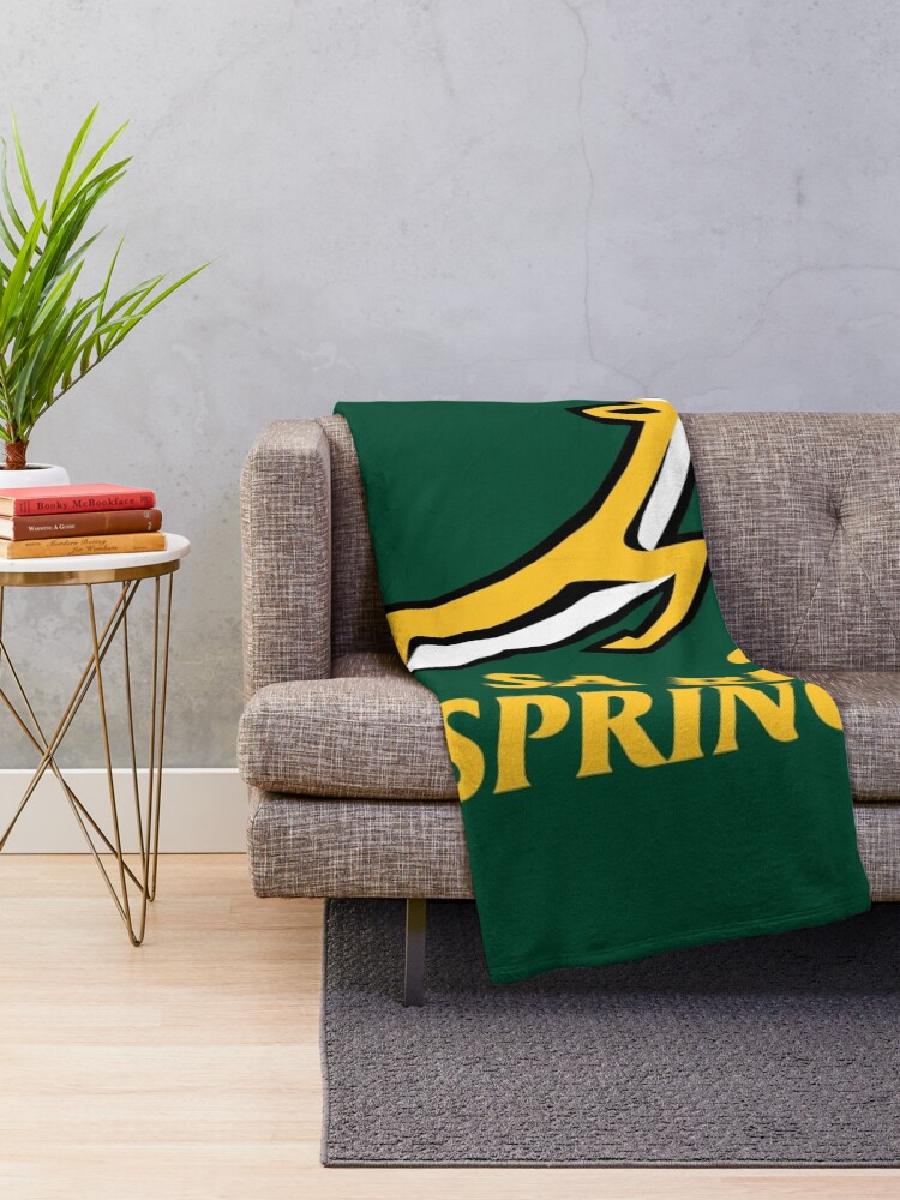 スプリングボックス ラグビー スローブランケット 快適で快適 - Home Textiles Designer のレビューと価格