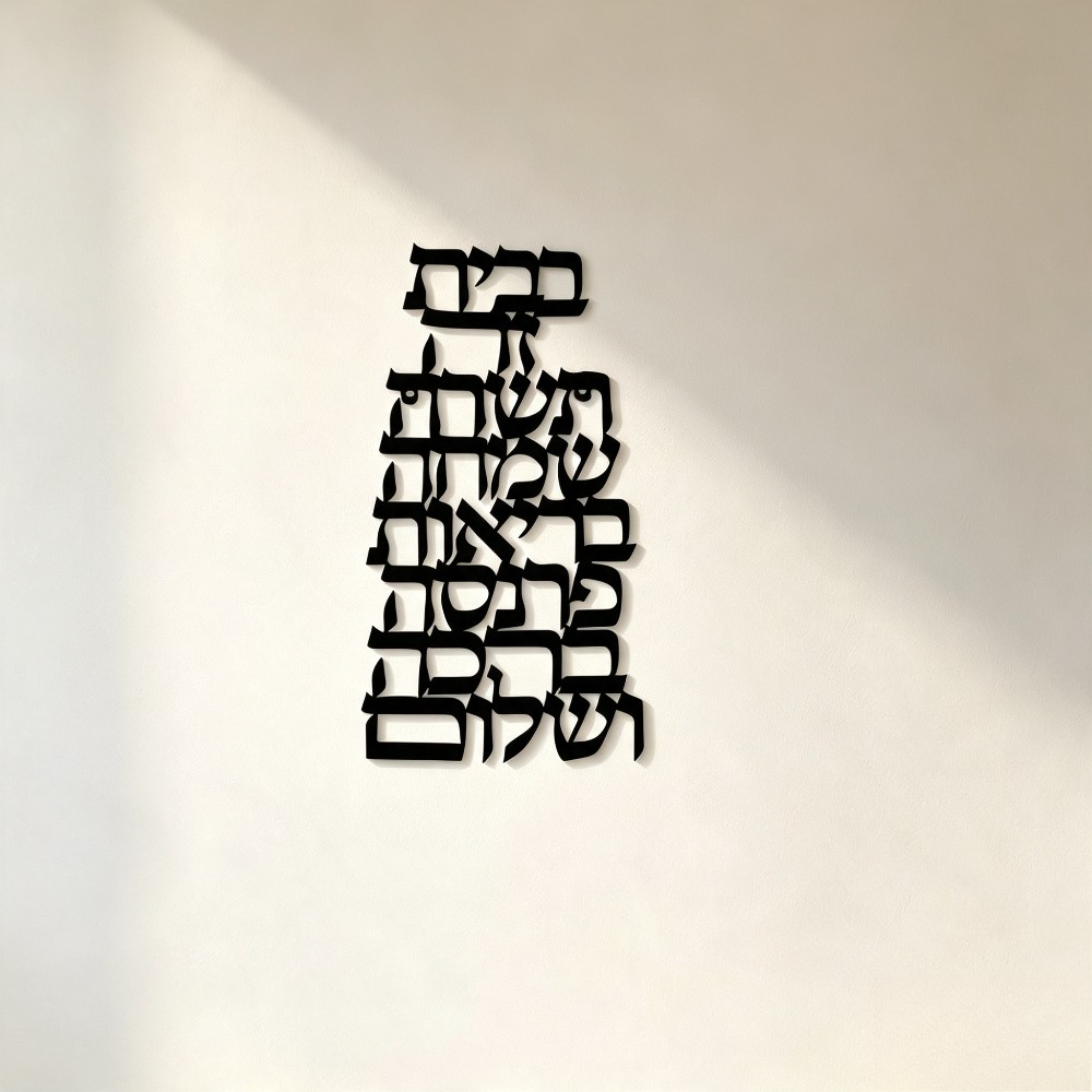CIFBUY 鉄製ウォールアート ヴィンテージヘブライ書道  - Home & Hotel Textiles Private Limited のレビューと価格