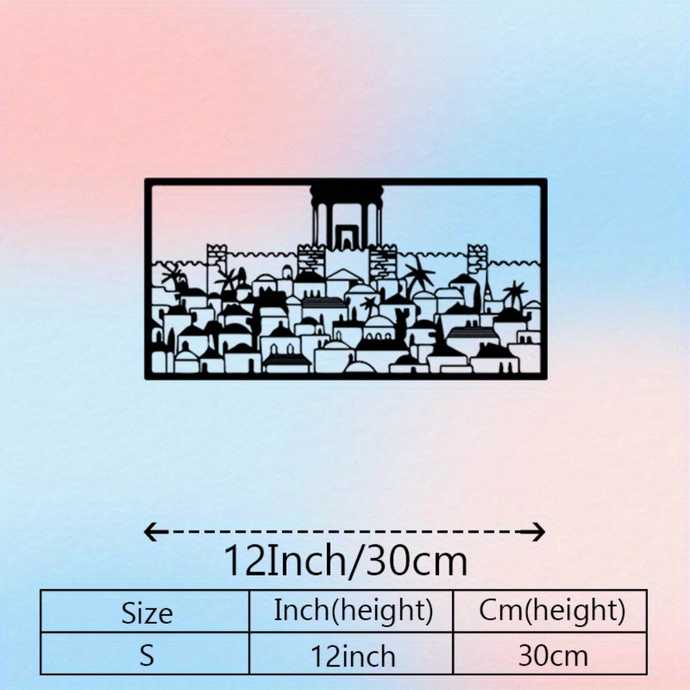 CIFBUY 金属製ウォールアート エルサレム壁画像 ユダヤ - Home & Hotel Textiles Private Limited のレビューと価格
