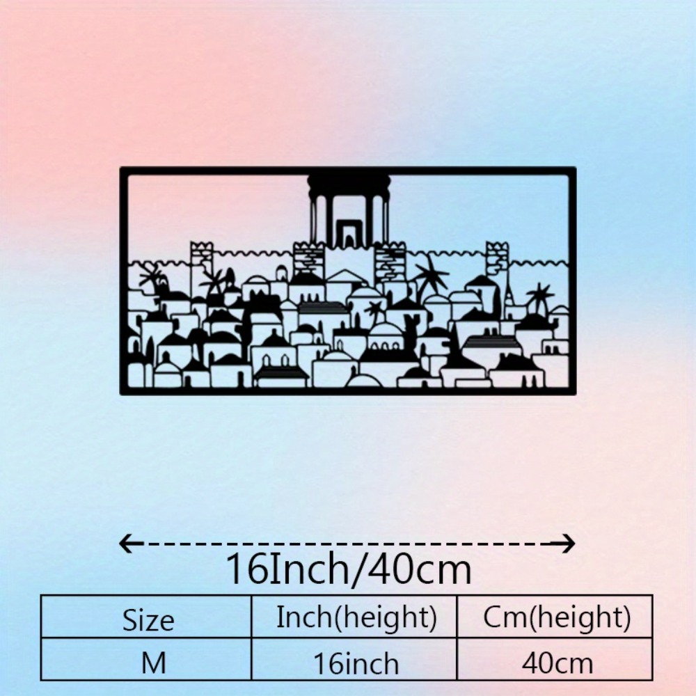 CIFBUY 金属製ウォールアート エルサレム壁画像 ユダヤ - Home & Hotel Textiles Private Limited のレビューと価格