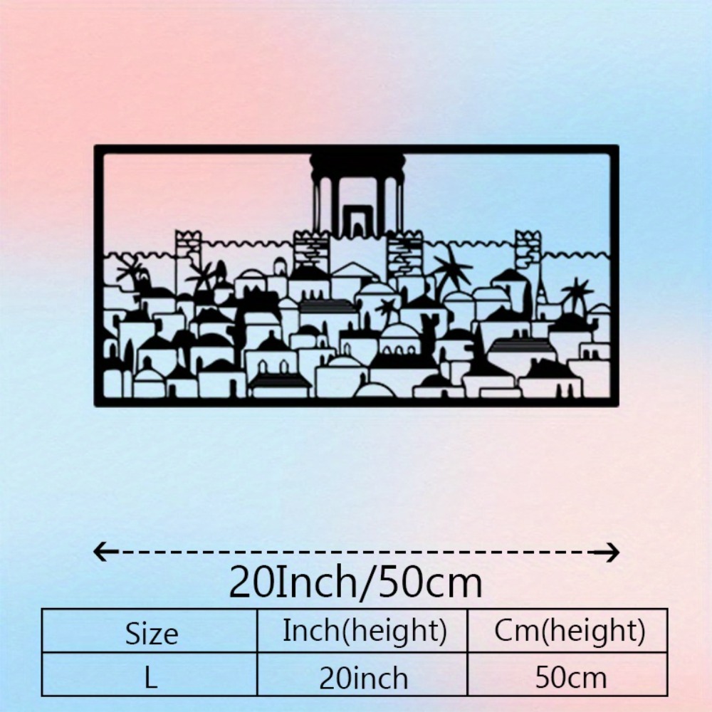 CIFBUY 金属製ウォールアート エルサレム壁画像 ユダヤ - Home & Hotel Textiles Private Limited のレビューと価格
