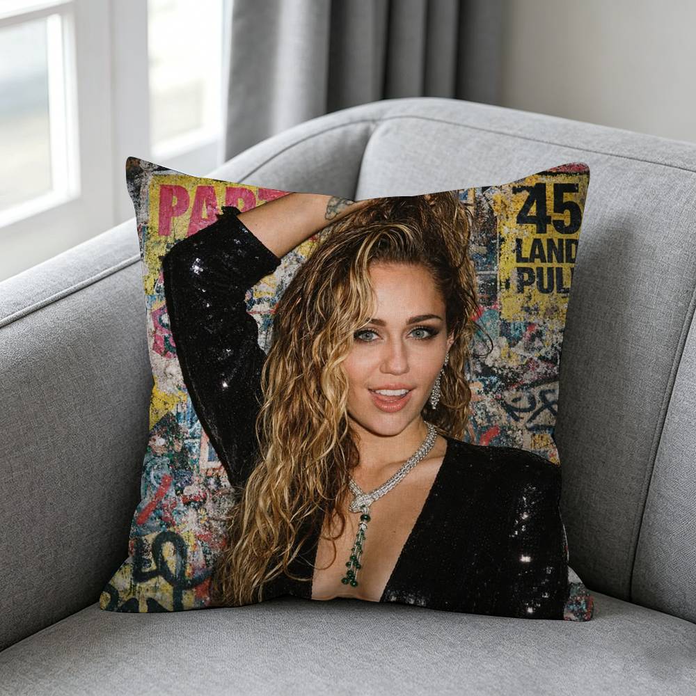 ハンナ・モンタナ-枕カバーのギフト、高精細デジタル印刷、驚く - Home Textiles Definition のレビューと価格